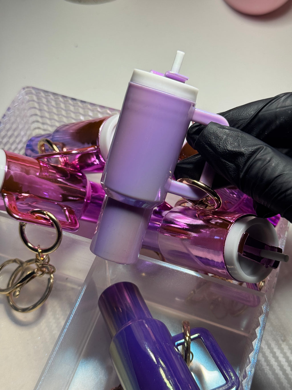 Porte clés mug scintillant personnalisée