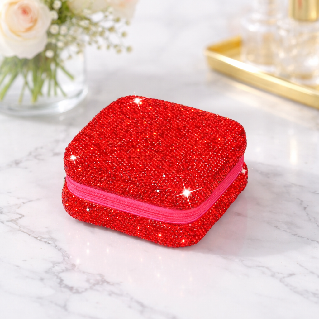 Boîte à bijoux full strasse