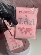 Pochette de passeport + étiquette bagages