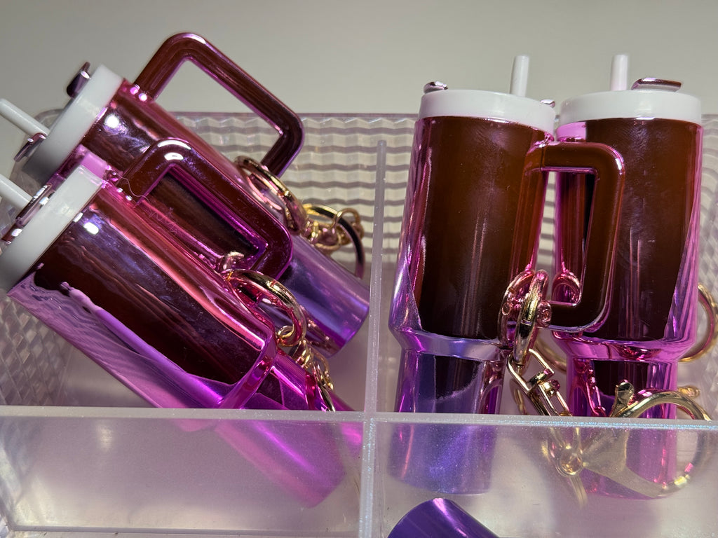 Porte clés mug scintillant personnalisée