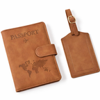 Pochette de passeport + étiquette bagages