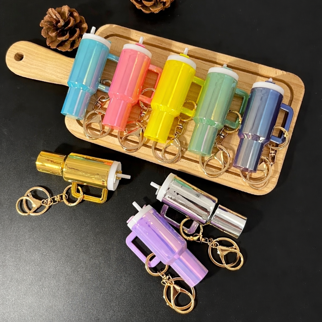 Porte clés mug scintillant personnalisée